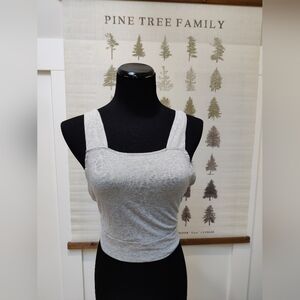 Truly Madly Deeply Gray Tie-Back Crop Top | Size S | Urban Outfitters